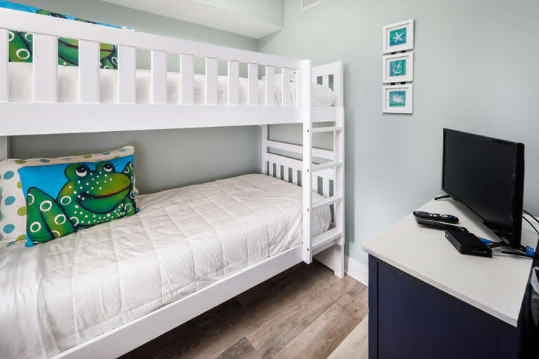 With a TV for the kids