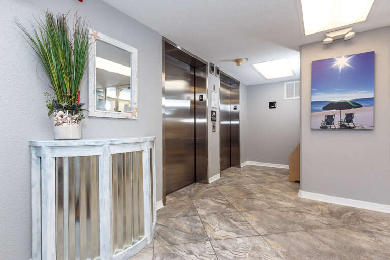 West lobby elevators