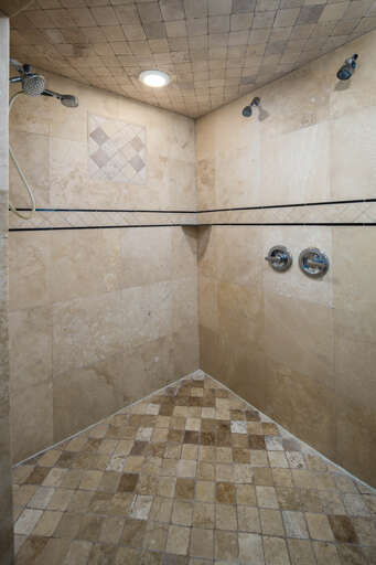 This huge walk in shower is such a nice touch!