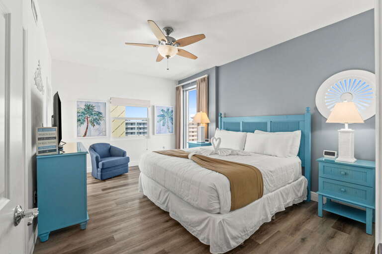 So Spacious and features a king size bed.