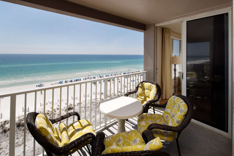 Check out the comfy patio seating