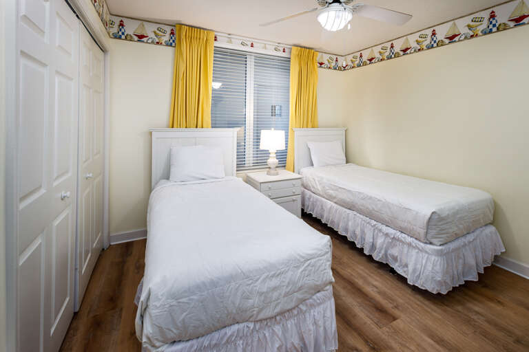  The second guest room features 2 twin beds