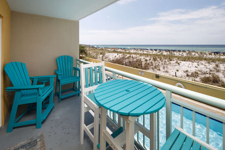 Enjoy your morning coffee out on your private balcony 