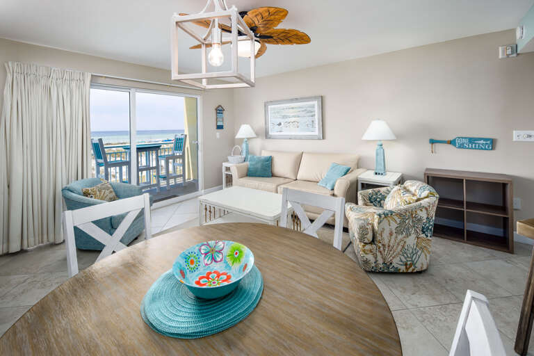 Beachfront Living Area With Light Palette And Panoramic Ocean View
