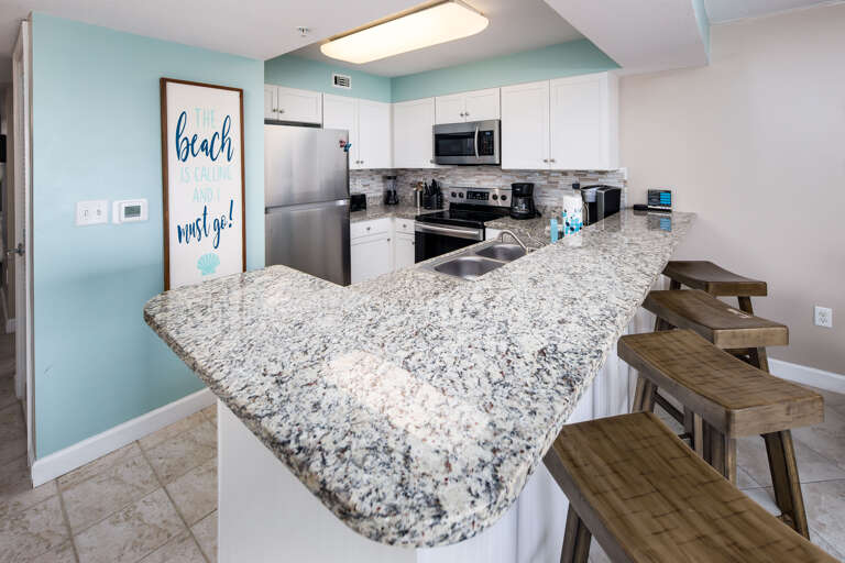 Additional seating at the breakfast bar