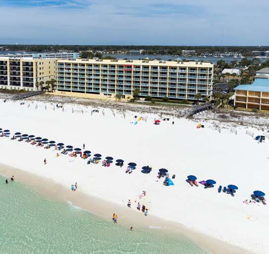 The white, sugary sand is waiting for you