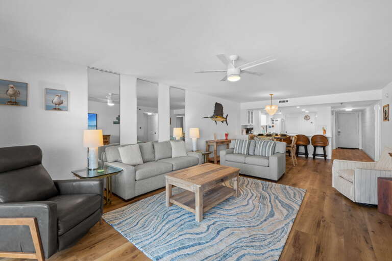 A lovely, spacious living area.