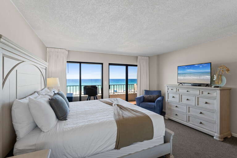 Featuring a king size bed