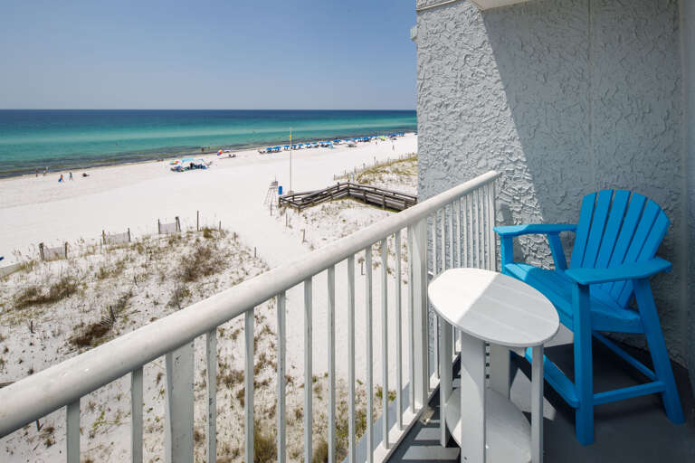 Enjoy your morning coffee out your private balcony 