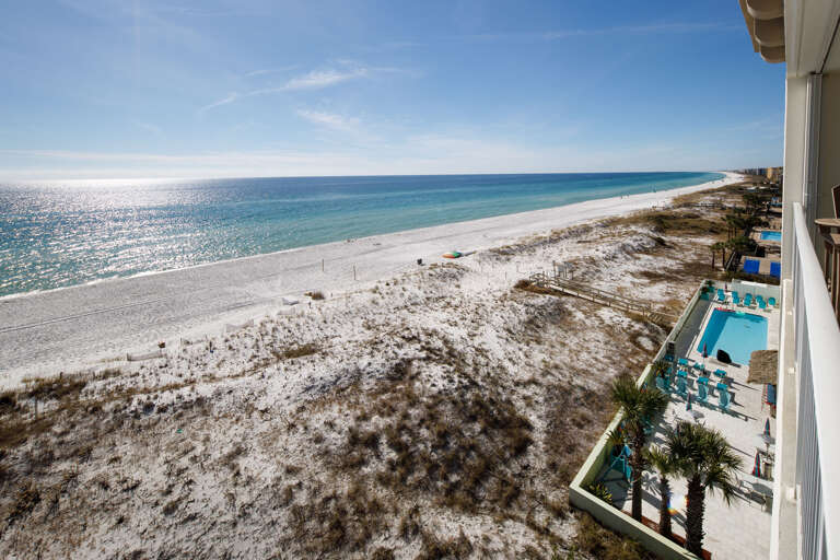 A great view of the beach from the 6th floor.  