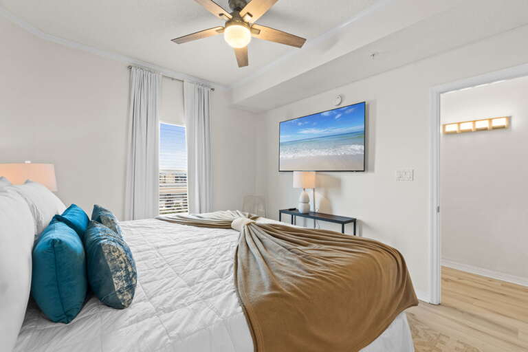 Flat screen TVs are in all the bedrooms.