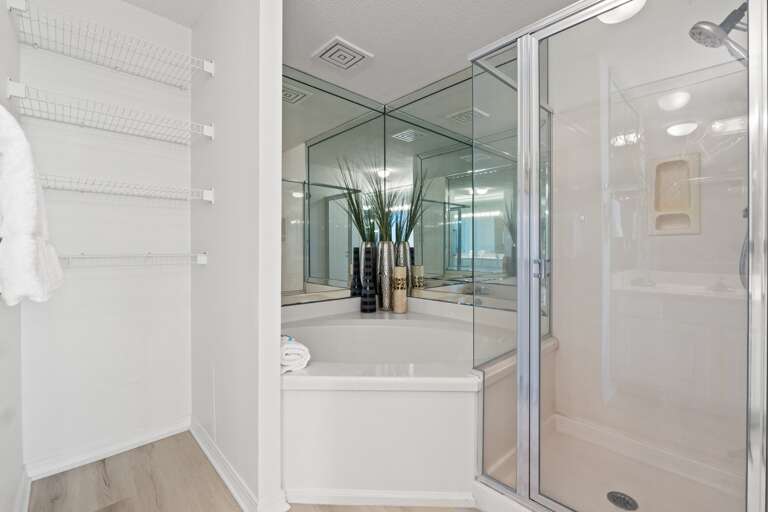 You have the best of both worlds - a tub & a shower!  