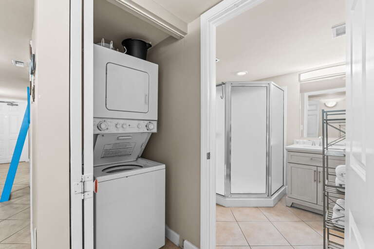 Washer and dryer in the condo for your convenience
