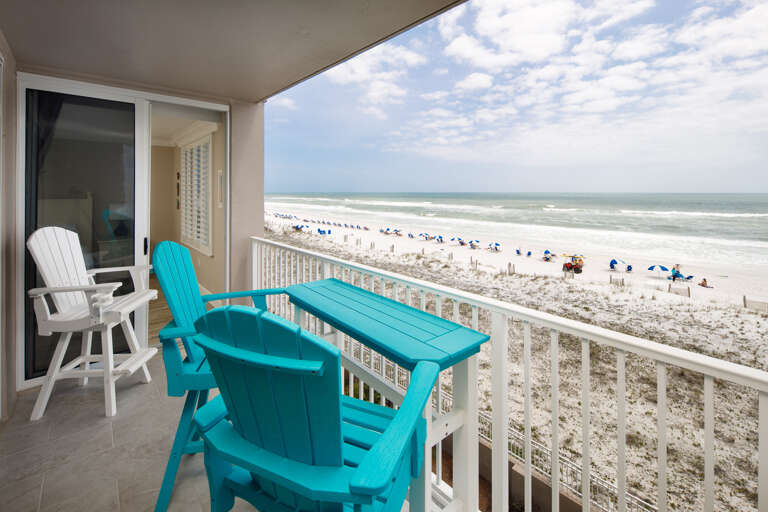 Classy patio furniture... just like the entire condo