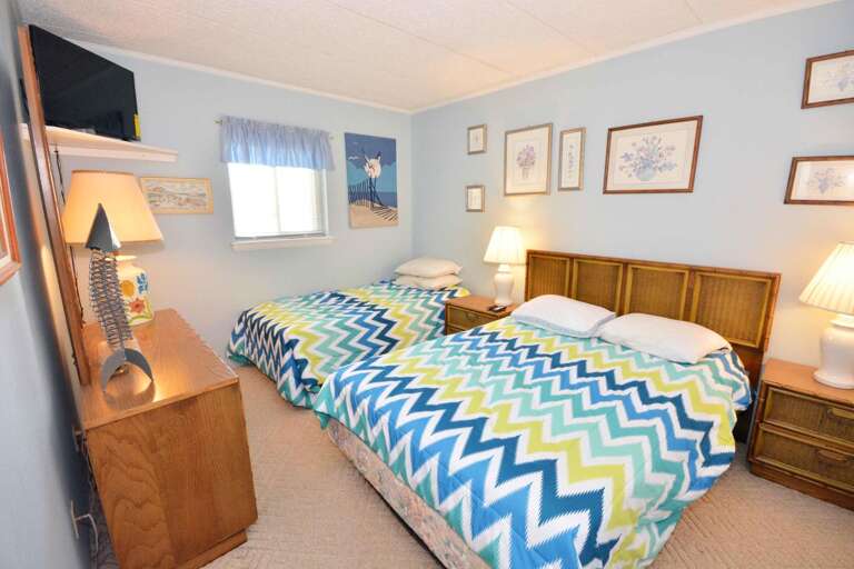 Bedroom 2 with Twin and Double