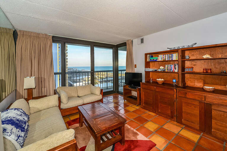 Sea Watch 709 Oceanfront Living Room