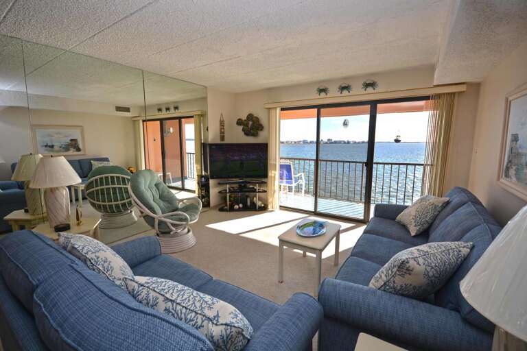 Living Room with Beautiful View of the Bay Living Room with Beautiful View of the Bay