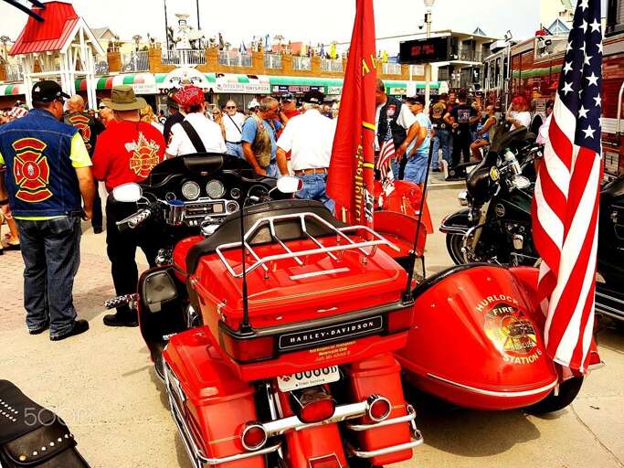 Ocean City fireman's parade on the boardwalk Ocean City fireman's parade on the boardwalk