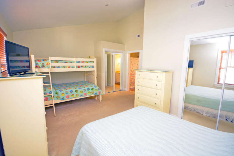 Second Bedroom with Queen and Pyramid Bunk Bed