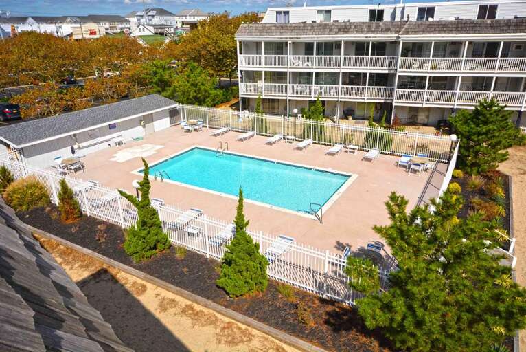 View of Outdoor Pool from Sun Deck