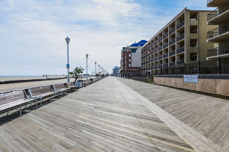 Boardwalk in Front of Golden Beach