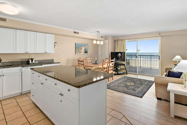 Golden Beach 302 Living Room and Kitchen