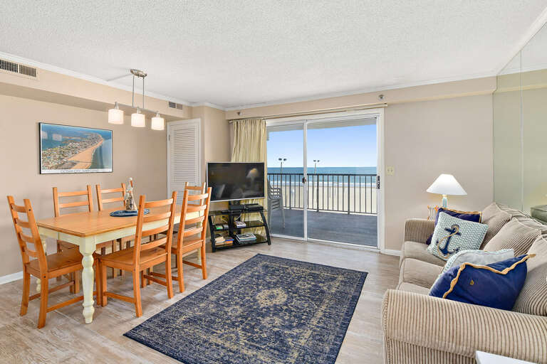 Golden Beach 302 Oceanfront Living Room