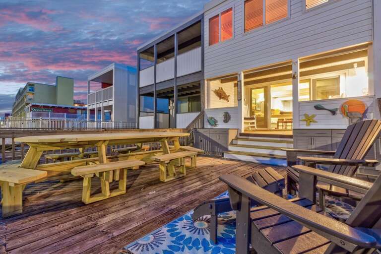 Oceanfront Deck at Sunset Oceanfront Deck at Sunset