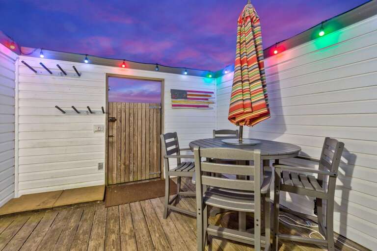 Rear Private Deck at Sunset