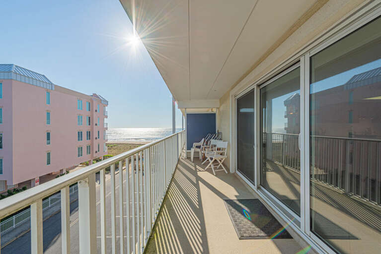 Purnell House 405 balcony view LOOKING TOWARD OCEAN