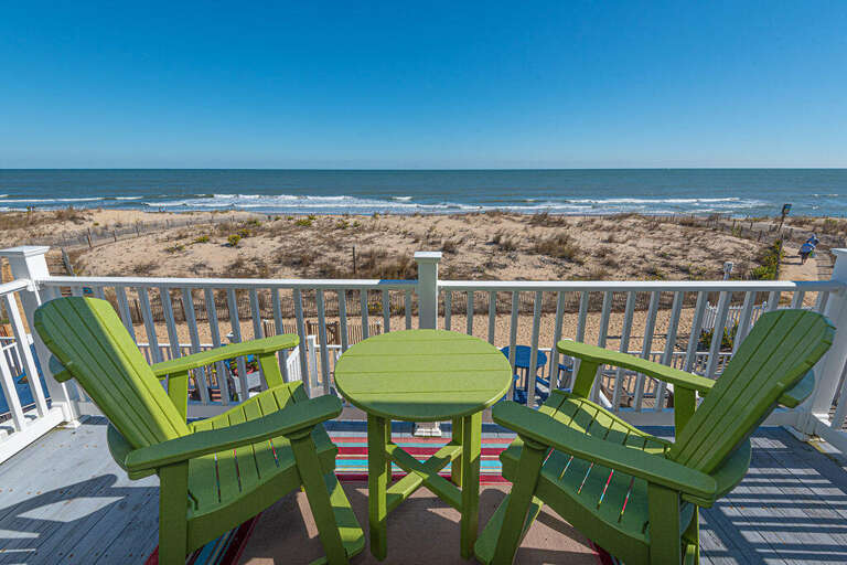 Sea Village 12-Ocean Front deck of Master Bedroom