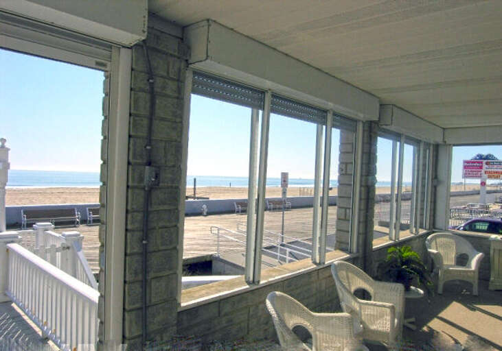 Porch with View of Beach and Boardwalk Porch with View of Beach and Boardwalk