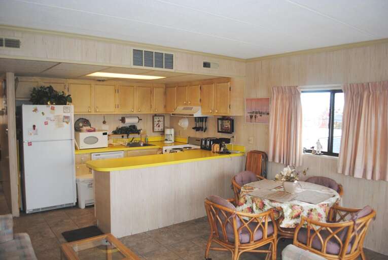 Ocean Terrace 313 Kitchen and Dining Area