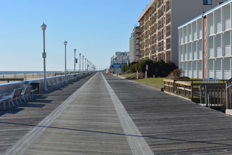 Boardwalk in front of Ocean Beach