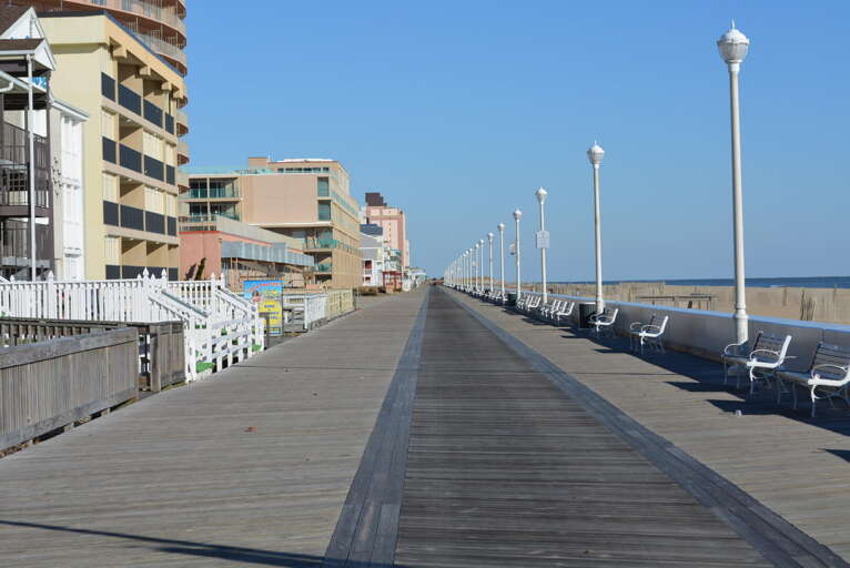 Boardwalk in front of Ocean Beach
