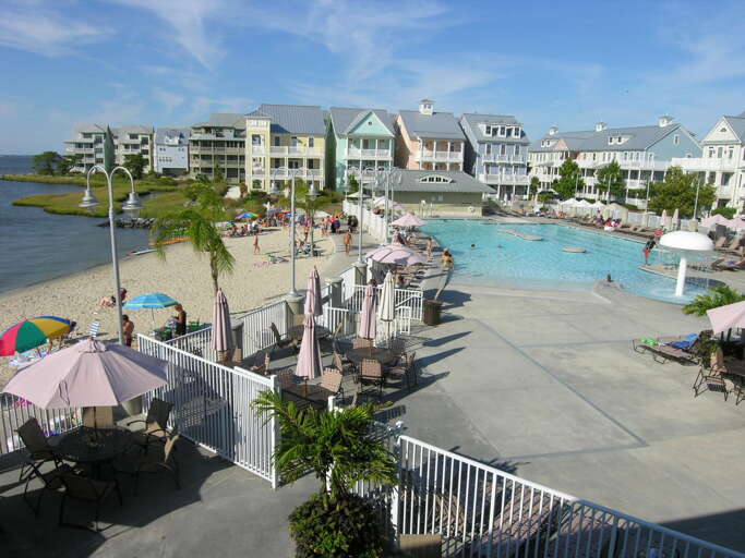 Outdoor Pool and Private Bayside Beach at Sunset Island