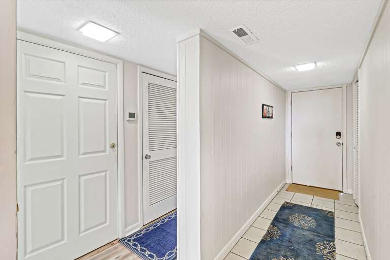 Newly painted entry in this ground floor villa.  