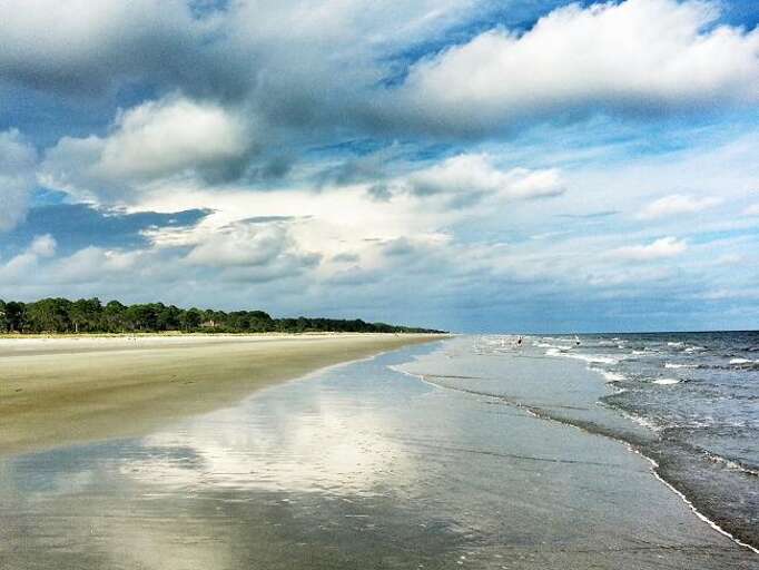 The beautiful beach and  Atlantic Ocean in front of the Ocean Dunes Villas