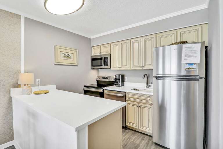 Fully stocked kitchen for all your vacation meals.  