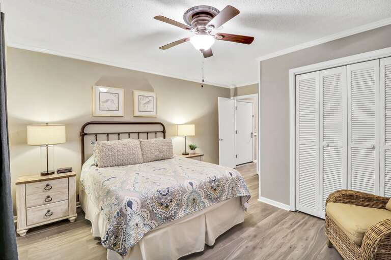 Beautiful new furniture in this lovely master bedroom with queen bed. 