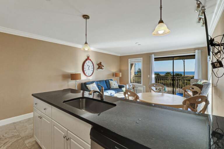 Enjoy breathtaking oceanfront views while preparing your favorite meal.