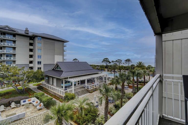 View from balcony*** Picture does not depict the pool available for this rental. Pool shown is the Hilton's pool.*****