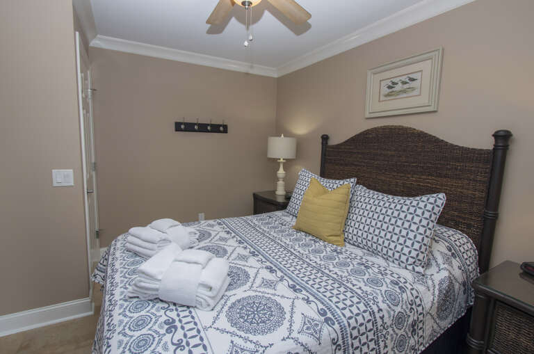 The Master Bedroom in Ocean Dunes features a Queen sized bed.