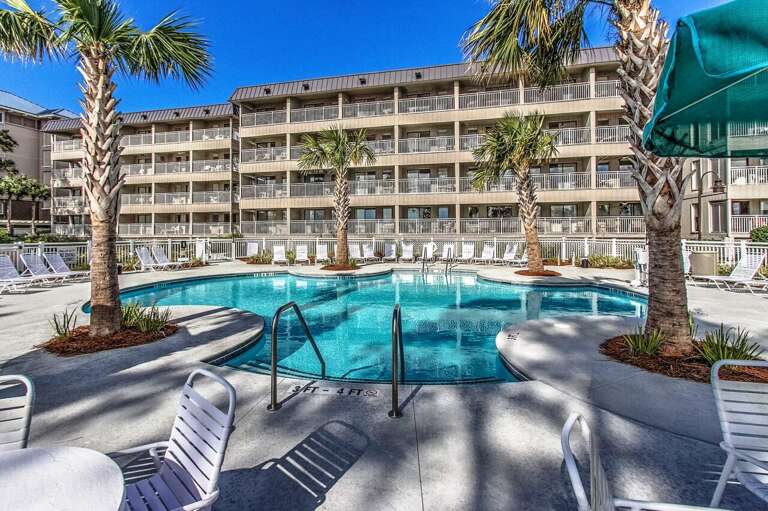Ocean Dunes oceanfront building and pool Ocean Dunes oceanfront building and pool