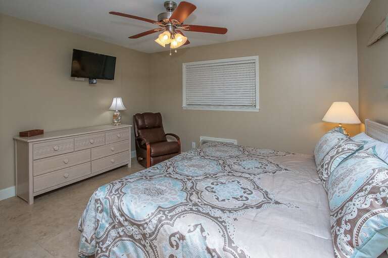 Master Bedroom with King Size Bed. 
