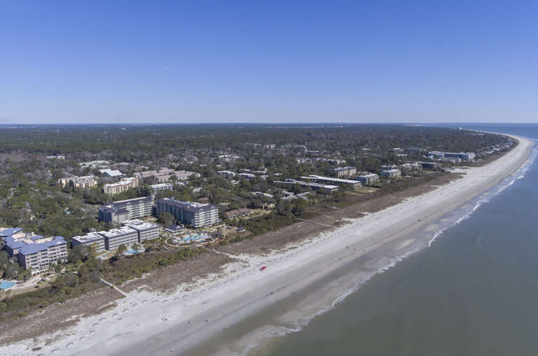 Aerial view of Ocean Dunes Beachfront property.