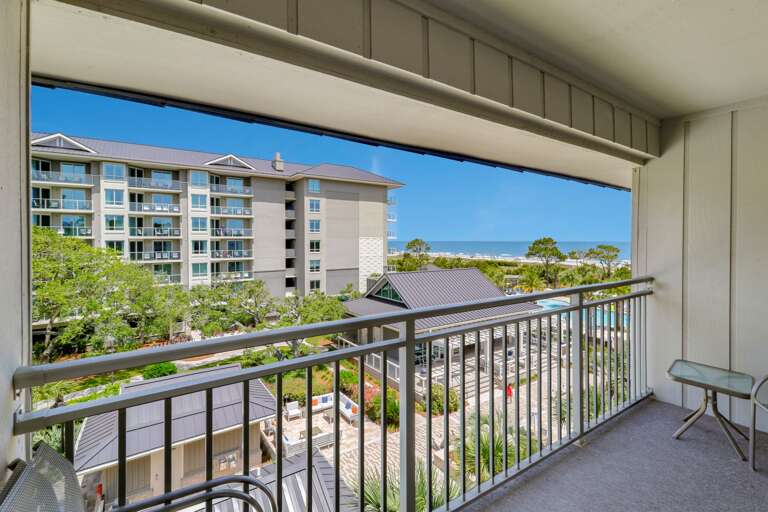 beautiful view overlooking the beach and Hilton Ocean Oaks resort 
