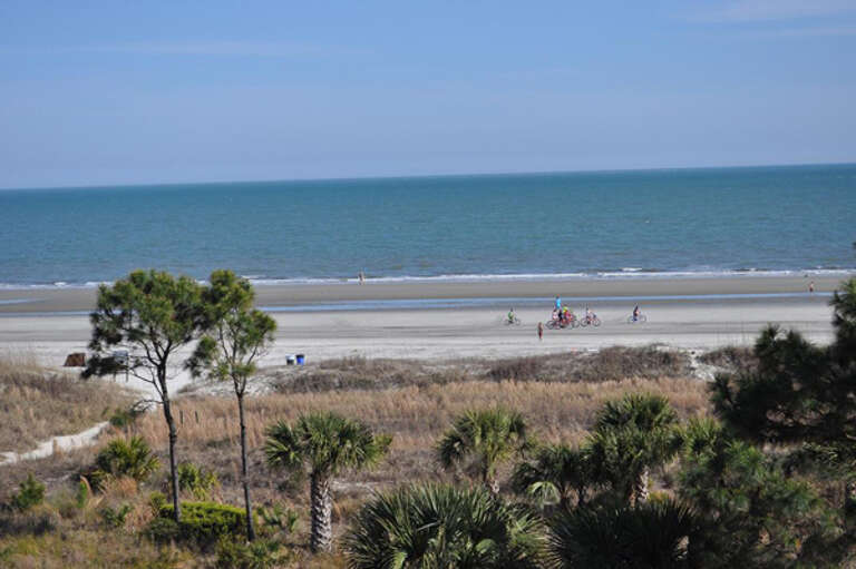 Looking from 4th floor of Ocean Dunes to the best beach on Hilton Head.