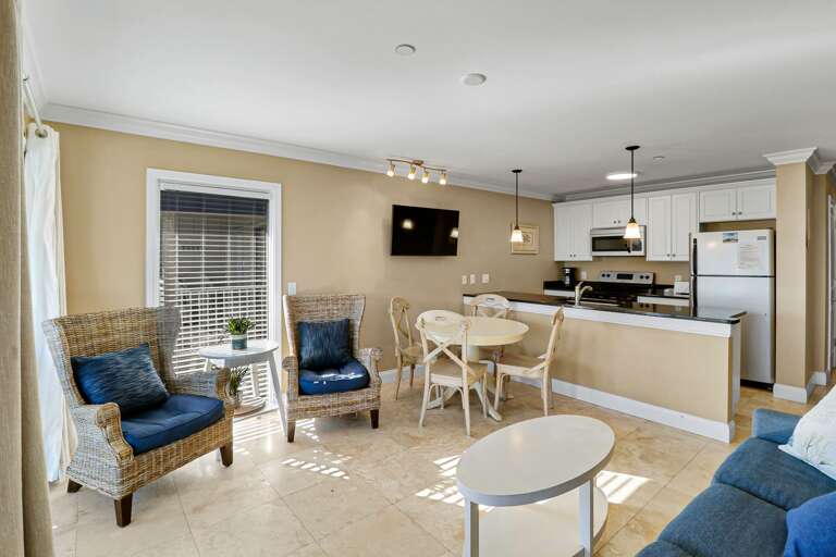 This well appointed space offers comfort and efficiency in this oceanfront condo.