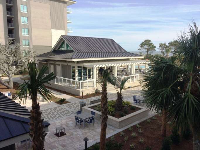 Dine at the Oceanside Bar & Grill for breakfast, lunch & dinner